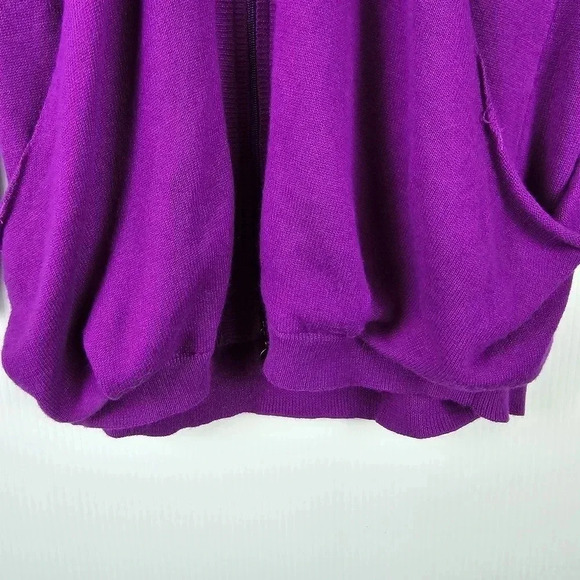 Athleta purple cardigan with front zipper and hood size XS - Picture 7 of 12